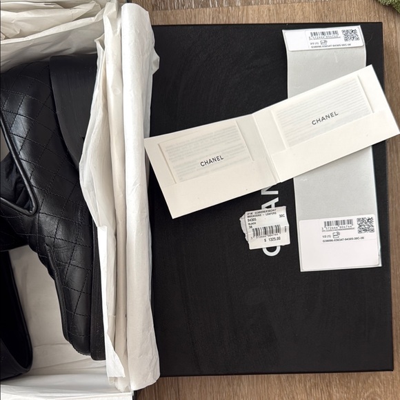 Chanel Black Quilted Loafers - Picture 8 of 11